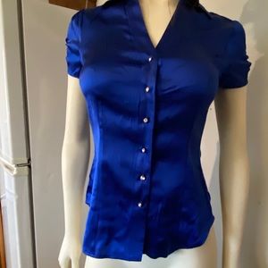 Stunning Vintage royal blue blouse